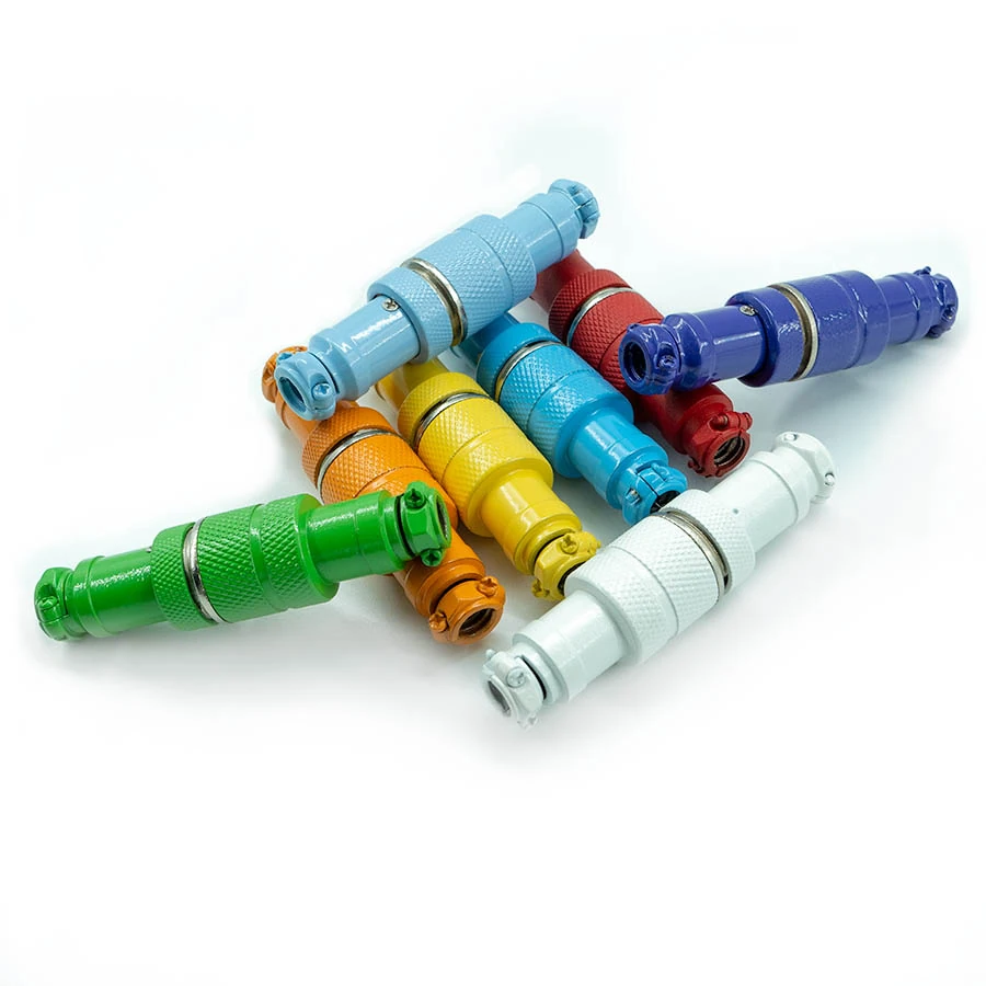4 pin aviation connector GX16 Powder Coated