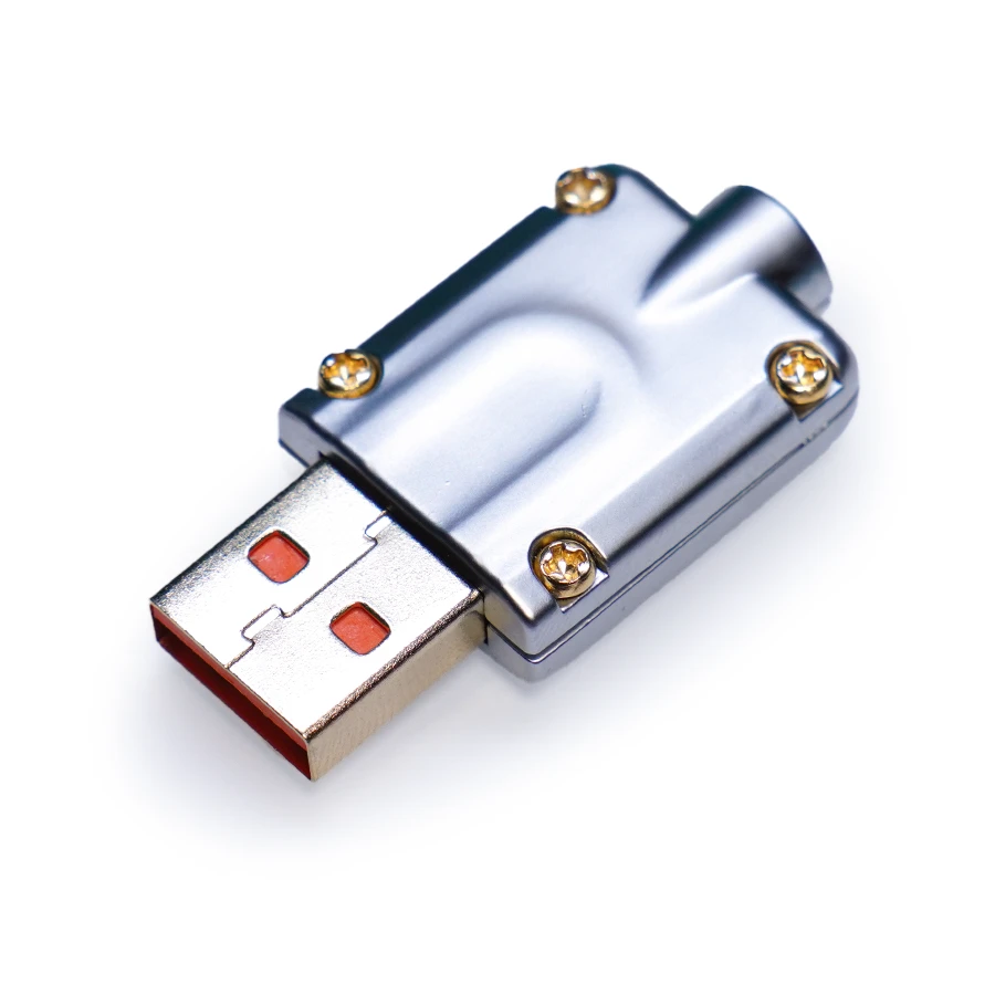 USB A (CNC) Silver V1 + USB A Orange