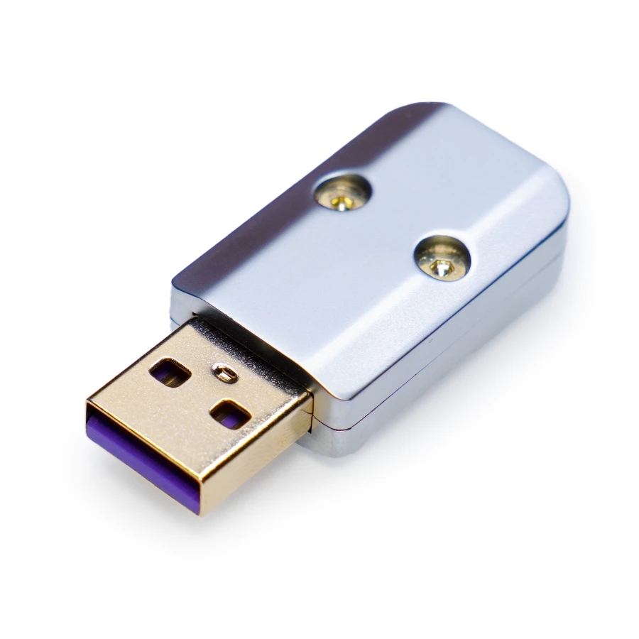 USB A (CNC) Silver V2 + USB A Purple